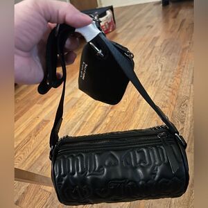 Juicy Couture Black Puffer Hand/Crossbody Bag w/ Pouch